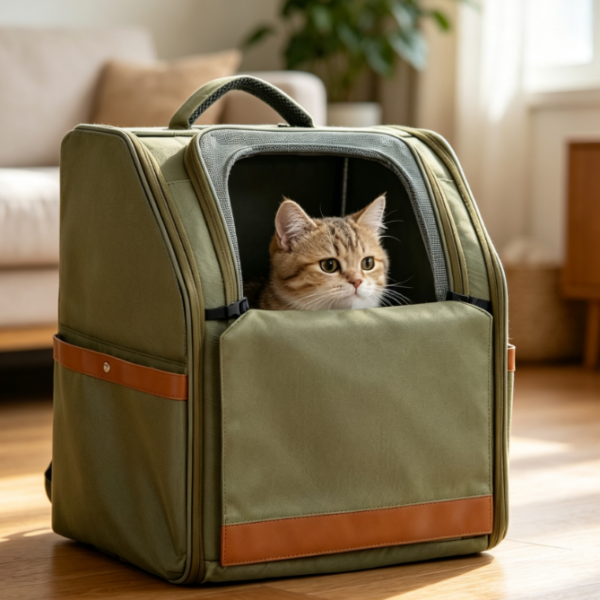 Soft-Sided Mesh Hiking Pet Backpack with Sunshade