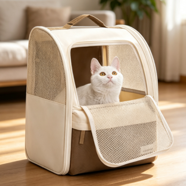 Durable Oxford Cloth Pet Travel Bag with Steel Wire Frame