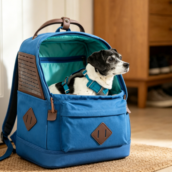 Pet Bag with Waterproof Base, Dual Handles, and Removable/Washable Lining