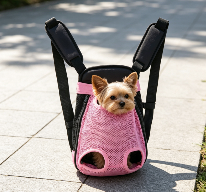 Adjustable Breathable Front-Facing Pet Carrier (Leg-Out Style)