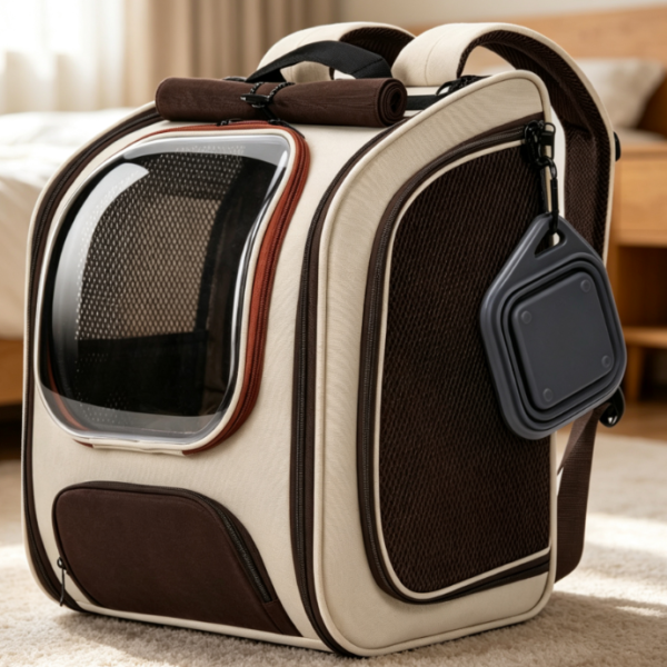Spacious Pet Backpack with Transparent Window and Sunshade