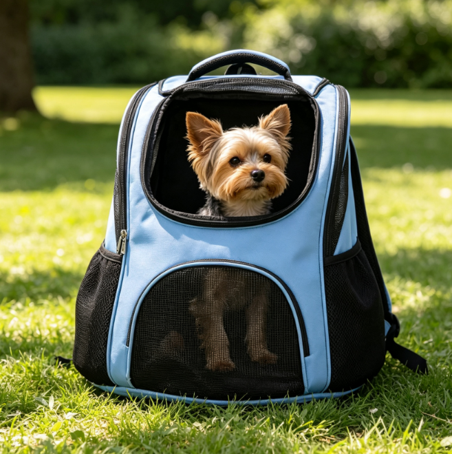 Breathable Mesh Pet Travel Backpack with Safety Padding