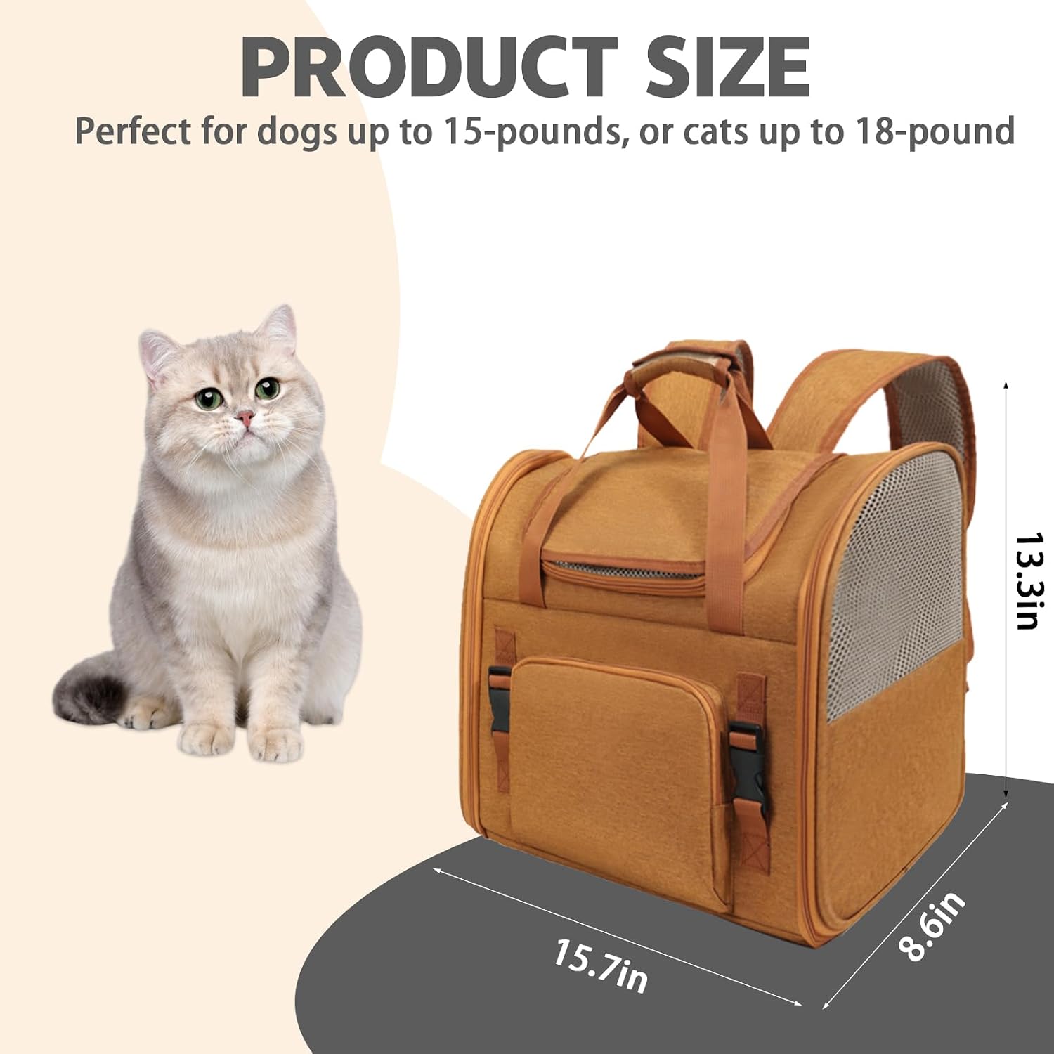Airline-Approved Expandable Breathable Pet Backpack