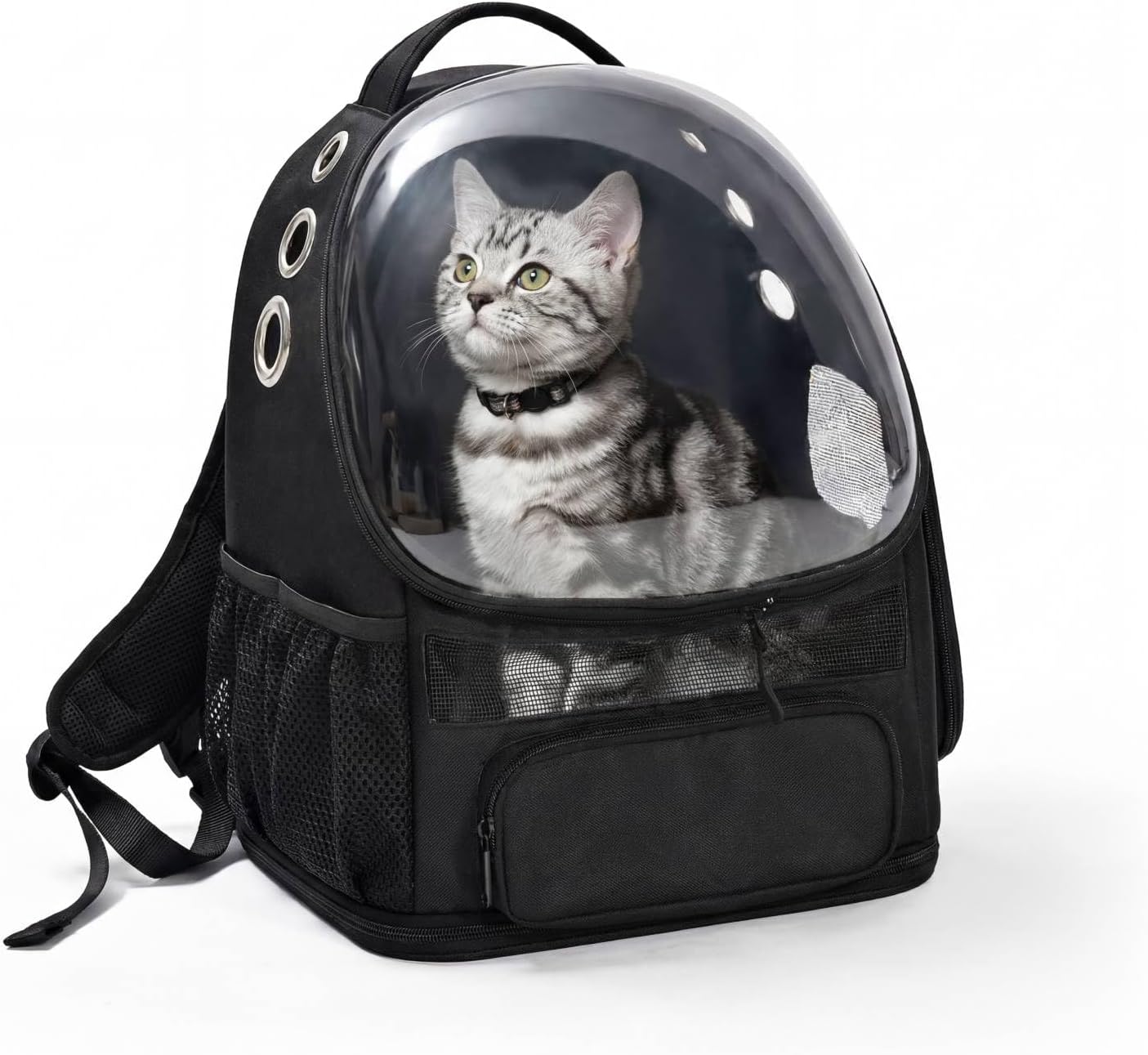 Foldable Pet Backpack With Transparent Hemispherical Window