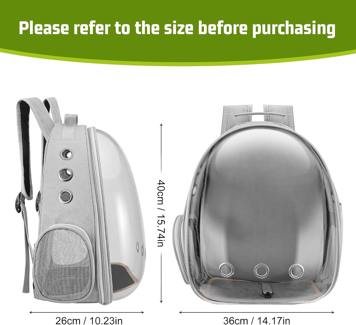 Durable, Breathable "Space Capsule" Pet Travel Backpack