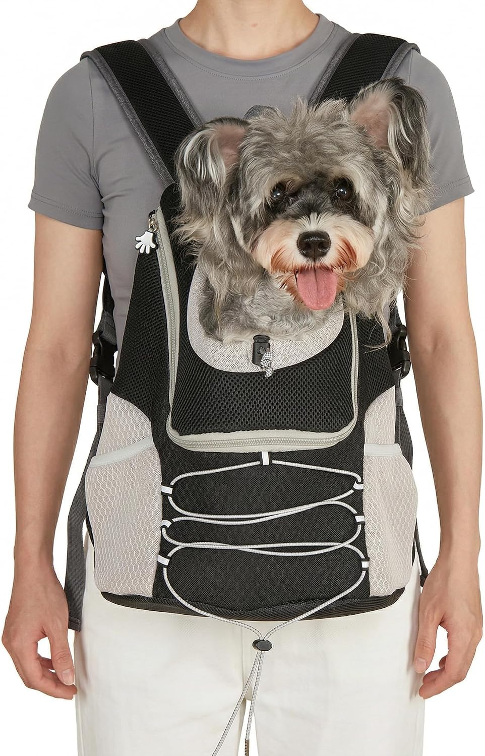 Breathable Dual-Use Safety Pet Backpack With Leash Attachment